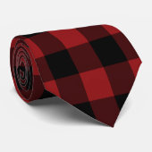 Col cravate écossais rouge (Roulé)