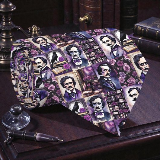 Col cravate Edgar Allan Poe Corbeau
