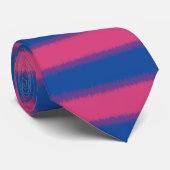 Col cravate étroite rayure drapeau bisexuel (Roulé)