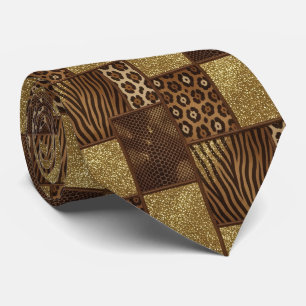 Col cravate exotique Motif d'animal sauvage afri
