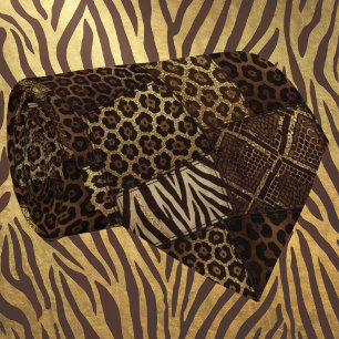 Col cravate exotique Motif d'animal sauvage afri