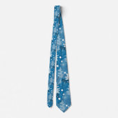 Col cravate feuilles bleues hivernales (Dos)