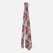 Col cravate flamboyant | Fleurs arc-en-ciel et dia (Dos)