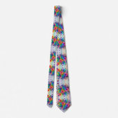 Col cravate flamboyant | Fleurs et diamants arc-en (Dos)