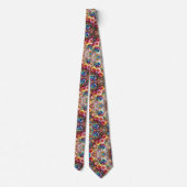 Col cravate flamboyant | Fleurs et diamants arc-en (Dos)