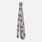 Col cravate flamboyant | Fleurs et diamants arc-en (Dos)