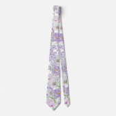 Col cravate fleurs de lilas aquarelle (Devant)