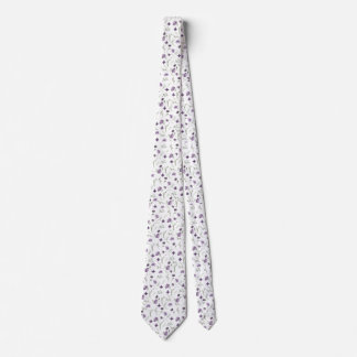 Col cravate Fleurs de prune et de lilas à l'aquare
