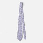 Col cravate fleurs motif floral bleu clair (Devant)