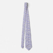 Col cravate fleurs motif floral bleu clair (Dos)