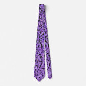 Col cravate fleurs violettes (Devant)