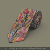 Col cravate floral de prairie impressionniste