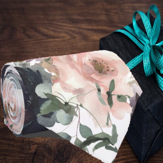 Col cravate floral Fleurs de Mauve Rose et Violet