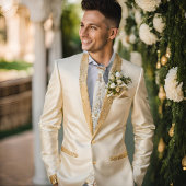 Col cravate floral formel Hummingbird blanc