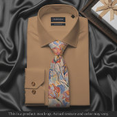 Col cravate floral impressionniste doux