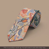 Col cravate floral impressionniste doux
