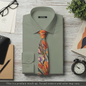 Col cravate floral Impressionniste Soleil levant