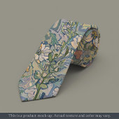 Col cravate floral impressionniste subtil