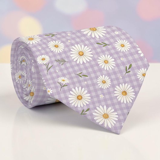 Col cravate floral lavande de printemps