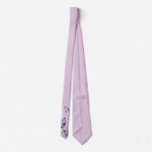 Col cravate floral lavande et papillon (Dos)
