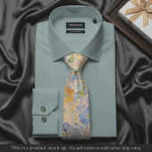 Col cravate floral pastel impressionniste