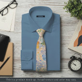Col cravate floral pastel impressionniste