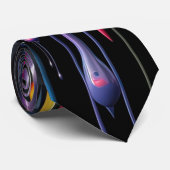 Col cravate gouttes de peinture 3D (Roulé)