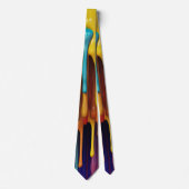 Col cravate gouttes de peinture 3D (Devant)