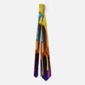 Col cravate gouttes de peinture 3D (Dos)
