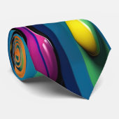 Col cravate gouttes de peinture 3D (Roulé)