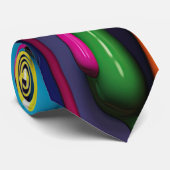 Col cravate gouttes de peinture 3D (Roulé)