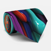 Col cravate gouttes de peinture 3D (Roulé)