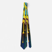 Col cravate gouttes de peinture 3D (Devant)