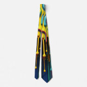 Col cravate gouttes de peinture 3D (Dos)