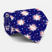Col cravate homme impression baseball (Roulé)