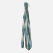 Col cravate homme rayé bleu vert et or (Dos)