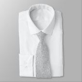 Col cravate imprimé abstrait gris contemporain (Attaché)