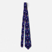 Col cravate imprimé Deep Blue Jewel (Dos)