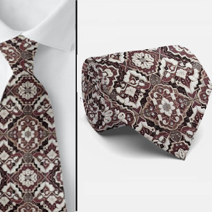 Col cravate luxueux bordeaux marocain