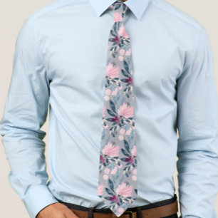 Col cravate mariage floral