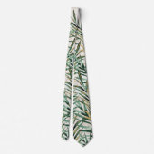 Col cravate mariage palme tropicale or feuilles de (Dos)