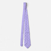 Col cravate mini pois blancs sur fond violet clair (Dos)