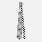 Col cravate mini pois noirs sur fond blanc (Devant)