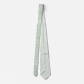 Col cravate monogramme carreaux vert clair (Dos)