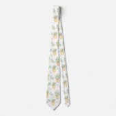 Col cravate monogramme moderne à motif ananas (Devant)