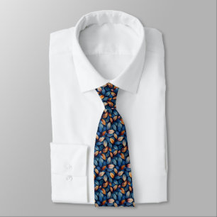 Col cravate motif automnal