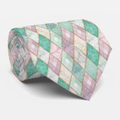 Col cravate motif diamant pastel (Roulé)