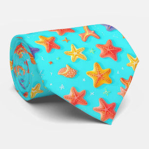 Col cravate motif étoile de mer