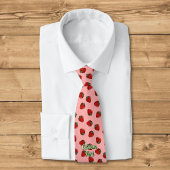 Col cravate motif icône fraise