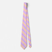 Col cravate motif pastel multicolore (Devant)
